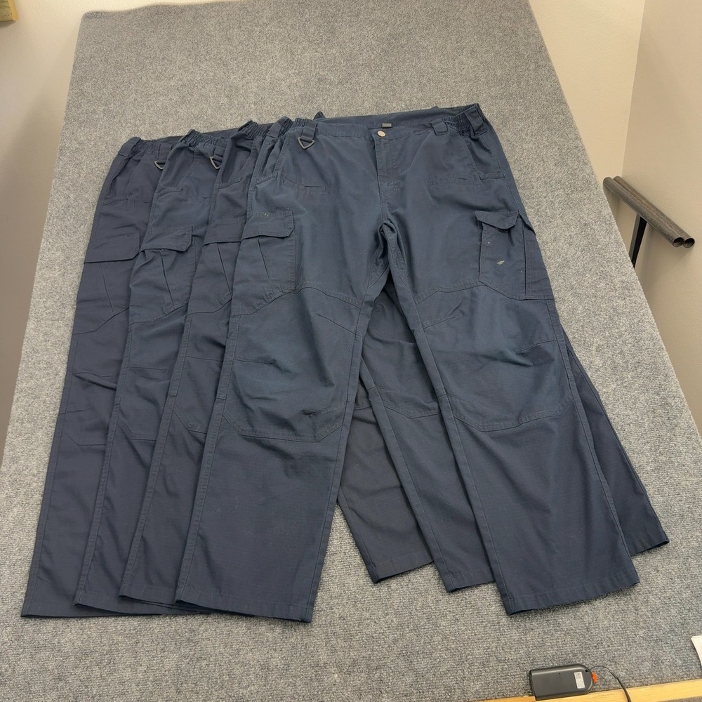 LA Police Gear Cargo Pants Mens 40/30 Navy Blue Cotton Ripstop Tactical Lot Of 4
